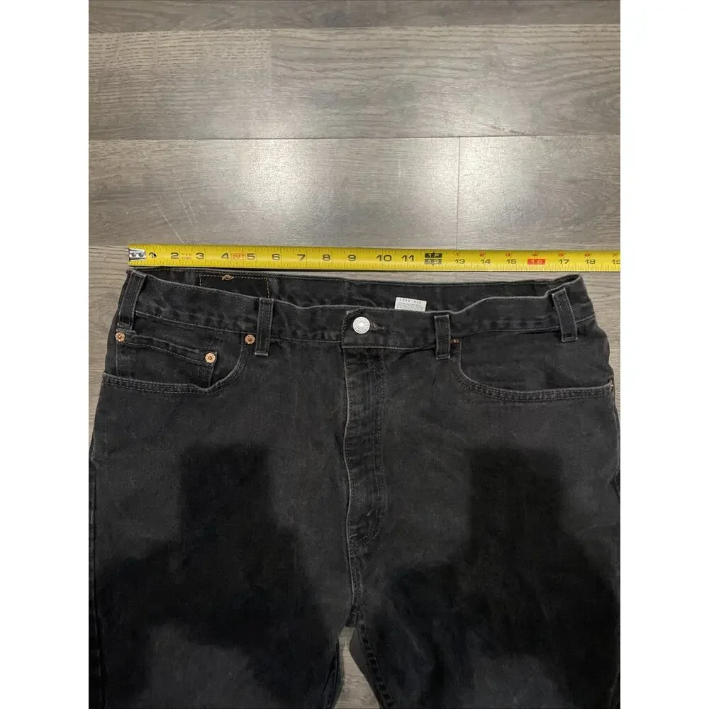 VTG Levis 505 Jeans Mens 40x30 Black Orange Tab Regular Fit Straight Leg 80s-90s